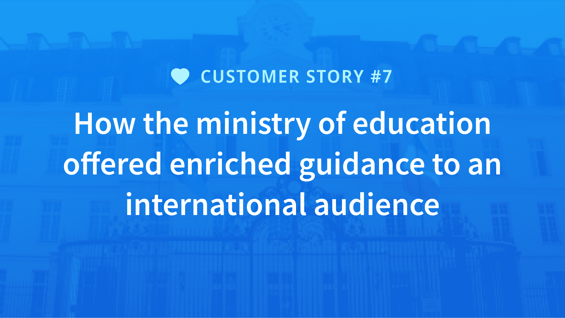 How the Ministry of Education offered enriched guidance to an international audience